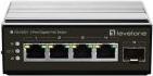 Immagine prodotto LevelOne Switch 5Port Gigabit PoE DIN-Rail, da -30°C a 65°C (4 Porti)
