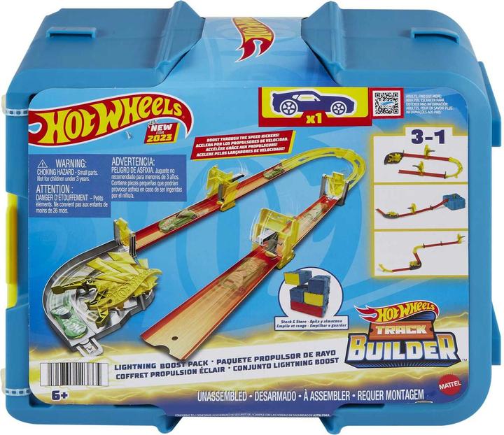 Actual product image Hot Wheels Track Builder Lightning Boost Pack