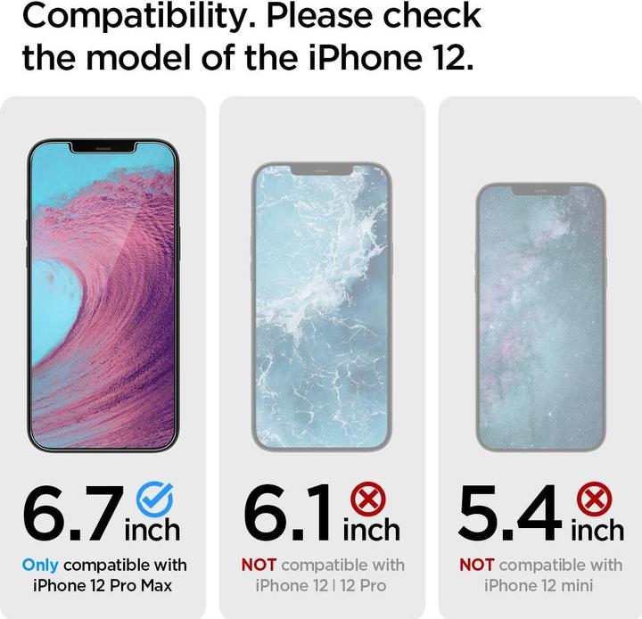 Image du produit Spigen Glas tR EZ Fit(2Pack) (2 pièce(s), Apple iPhone 12 Pro Max)