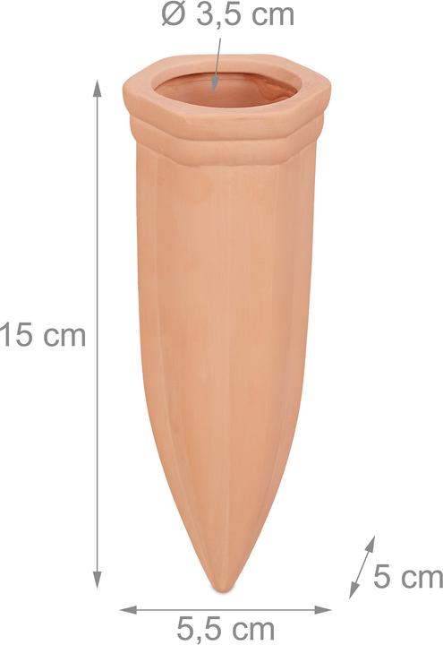 Actual product image Relaxdays Watering spikes (Clay cone)