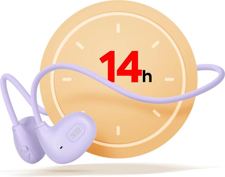 Image du produit xO Ecouteurs Bluetooth BS34 avec conduction osseuse violet (14 h, Sans fil)