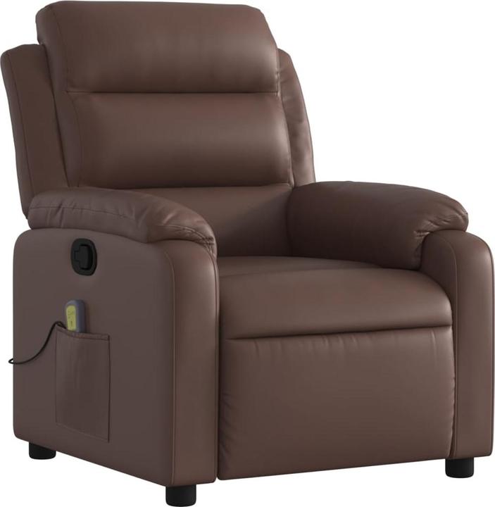 Actual product image VidaXL Massage armchair TV armchair Recliner armchair Brown imitation leather