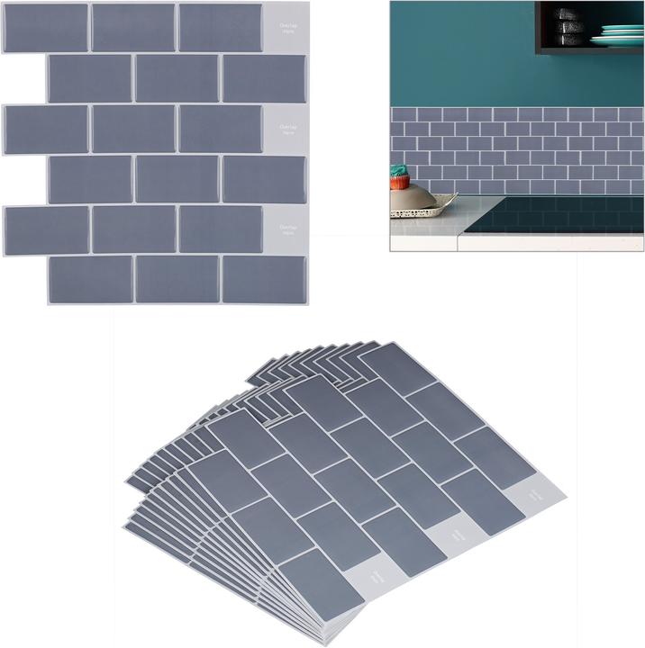 Actual product image Relaxdays Tile stickers (30.5 x 30.5 cm)