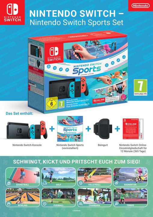 Immagine prodotto Nintendo Set Switch - Console + Switch Sports + Abbonamento online (365 giorni)