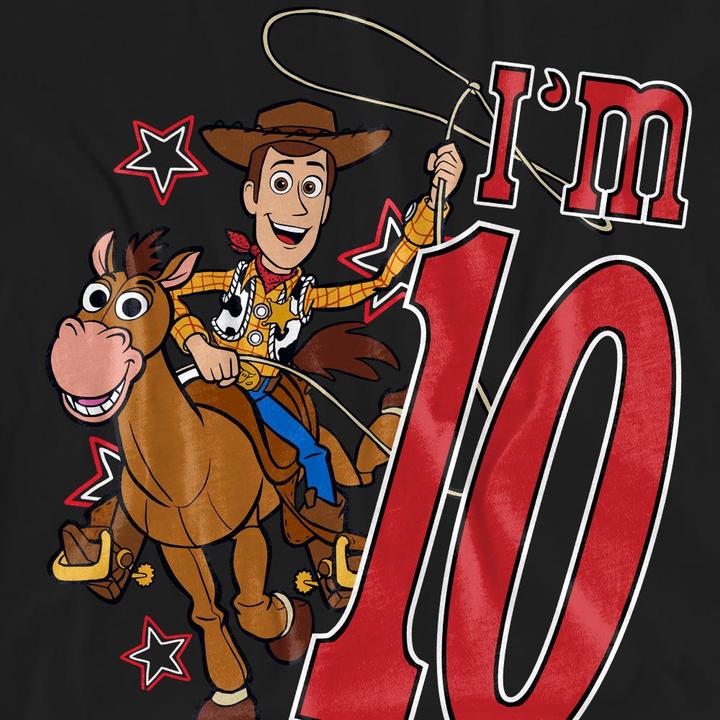 Actual product image Toy Story Unisex Adult I'm 10 Woody Birthday T-Shirt (XXL)