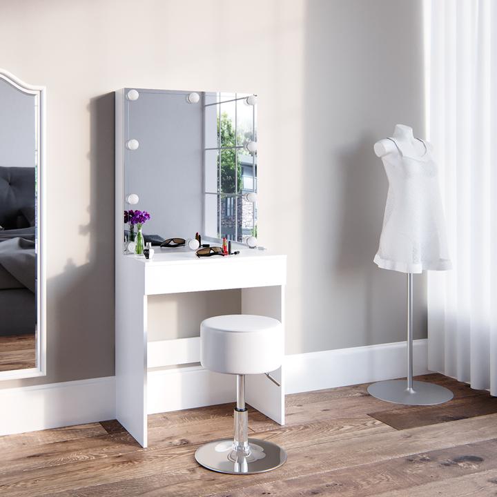 Produktbild Vicco Melle mit Hocker und Beleuchtung (68 x 42 x 155 cm)