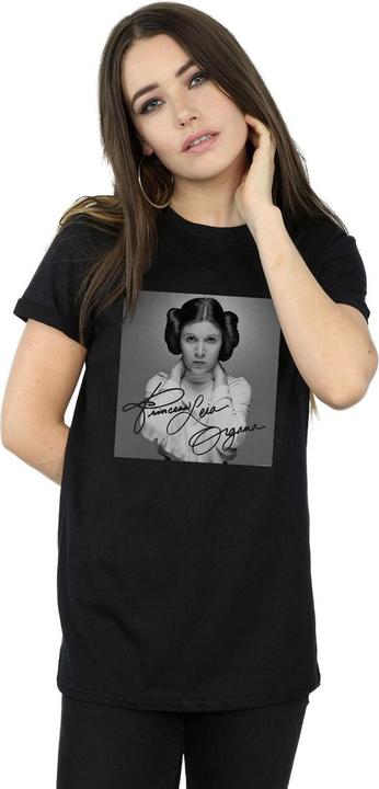 Actual product image Star Wars Womens/Ladies Princess Leia Organa Cotton Boyfriend T-Shirt (L)