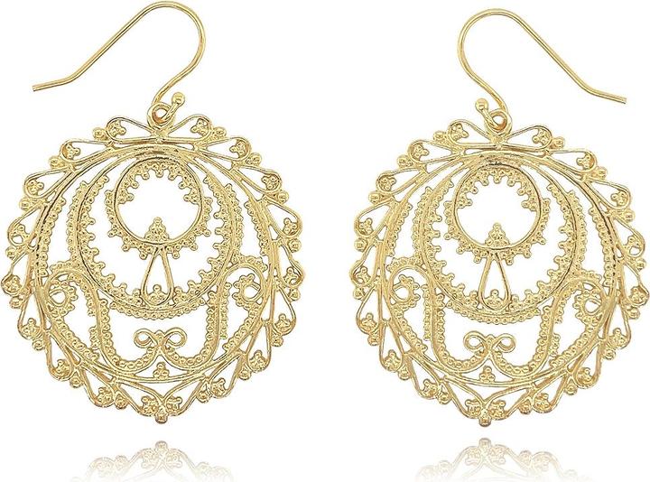 Leyda Ohrhänger Ornament (Silber 925, vergoldet 750 / 18 K Gold)