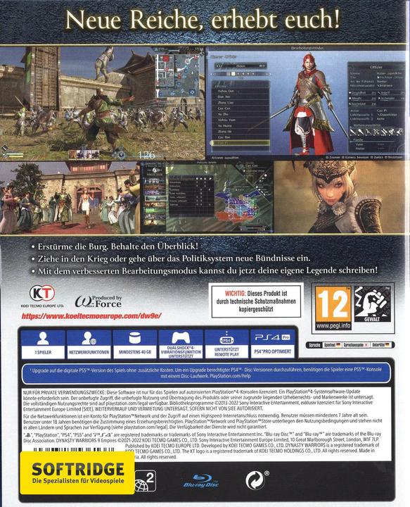 Actual product image Koei Tecmo Dynasty Warriors 9 Empires (PS4, DE)