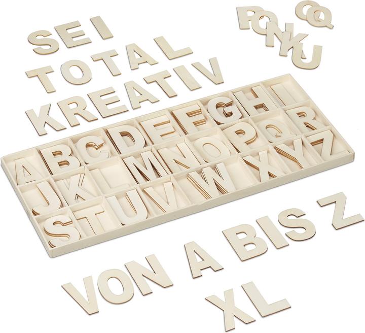 Relaxdays Wooden letters set