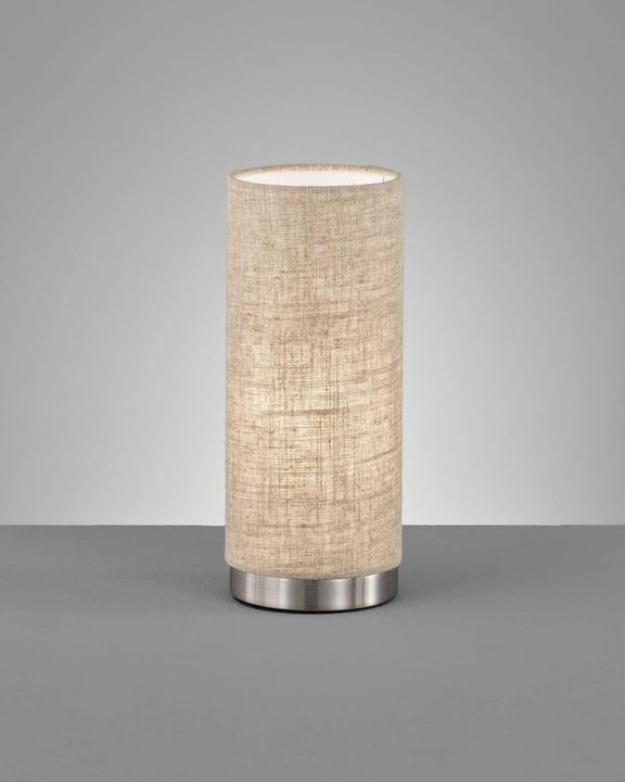 Actual product image Fischer & Honsel Honsel Thor table lamp E14 fabric shade sand-coloured linen nickel 50496 (E14)