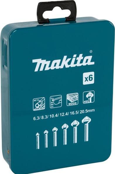 Productafbeelding Makita Verzinkboren set 6 stuks HSS (10,4 mm, 8,3, 20,5 mm, 16,5 mm, 6,3, 12,4 mm)