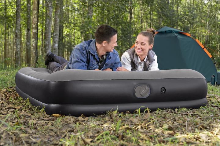 Actual product image Bestway Tritech Queen Air Mattress with Built-in USB Pump 2.03 m x 1.52 m x 36 cm