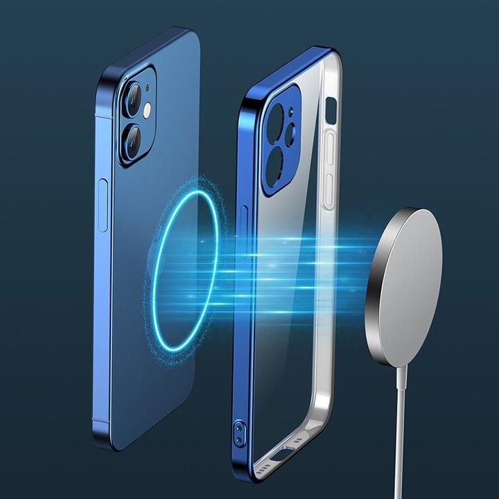 Produktbild Joyroom New Beauty Series ultra thin case with electroplated frame for iPhone 12 mini dark-blue (JR- (Apple iPhone 12 mini)