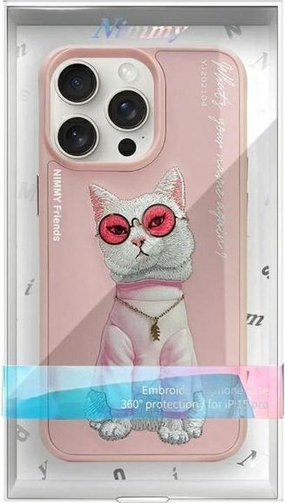 Produktbild Nimmy case iPhone 15 Pro 6.1" pink Glasses Cool Cat (Apple iPhone 15 Pro)