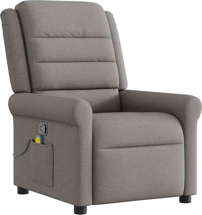 Productafbeelding VidaXL Massage fauteuil Taupe stof Massage TV fauteuil Fauteuil met massagefunctie
