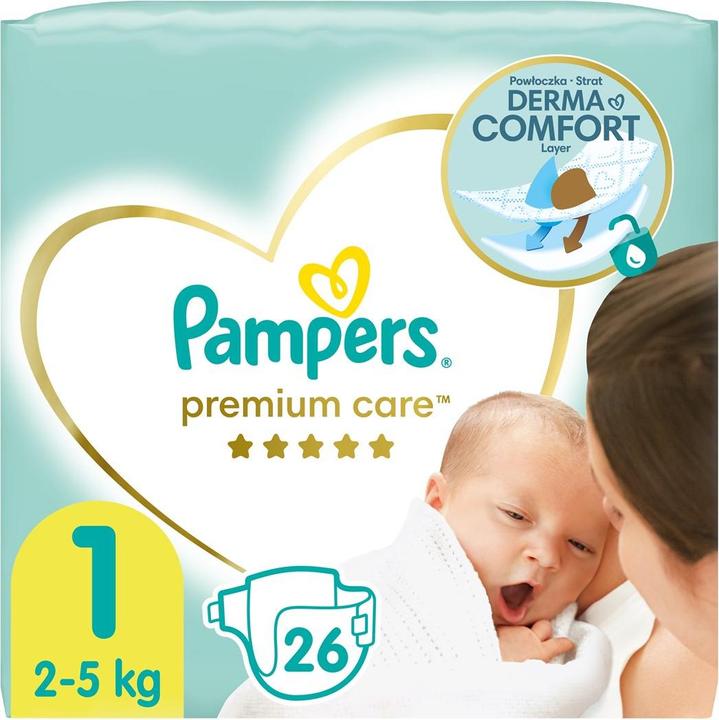 Image du produit Pampers Premium Care (Taille 1, Pack, 26 pièce(s))