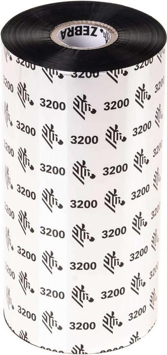 Zebra Ribbon Thermal Transfer 110 mm Wax / Resin (3200) (11 cm, Black)
