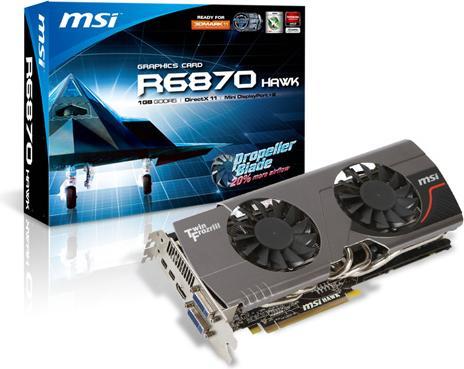 Produktbild MSI HD 6870 Hawk 1gb, Pci-E x16 2.0, DP, HDMI (1 GB)
