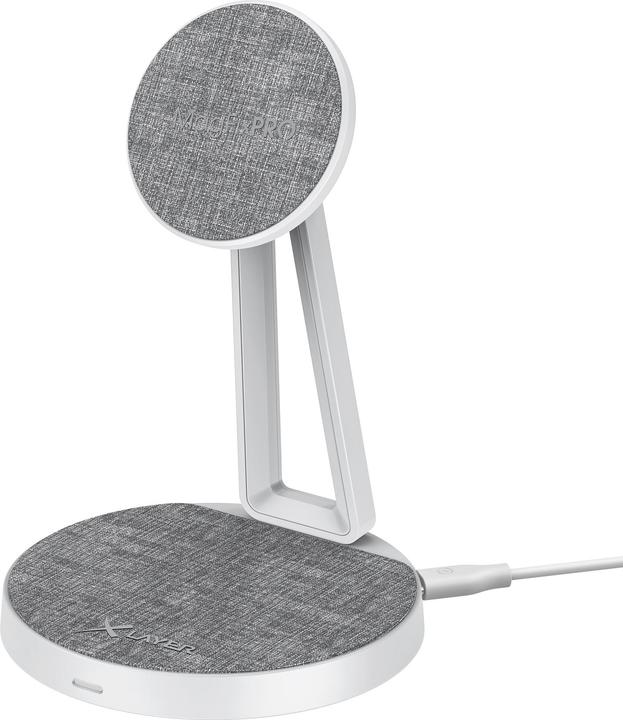 Produktbild Xlayer MagFix Pro 2 in 1 Ladestation 15W Grey/White (15 W)