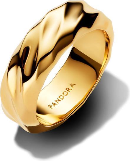 Pandora Gewellter Breiter Band Ring