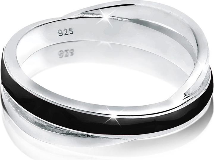 Image du produit Elli Wickelring mit Emaille Schwarz (64, Argent 925)