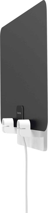 Image du produit Hama Antenne d'intérieur DVB-T/DVB-T2, Performance 15, extra-plate, blanc/noir (Antenne plate, 15 dB, DVB-T / -T2)