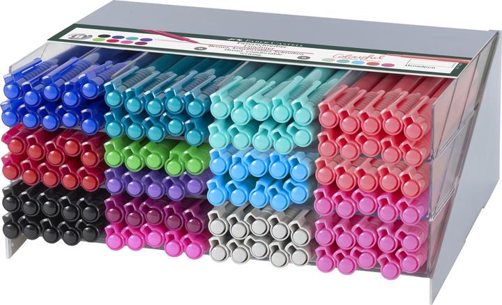 Immagine prodotto Faber-Castell Fineliner BROADPEN 1554, in un espositore da 120 pezzi (Multicolore, 120 x)
