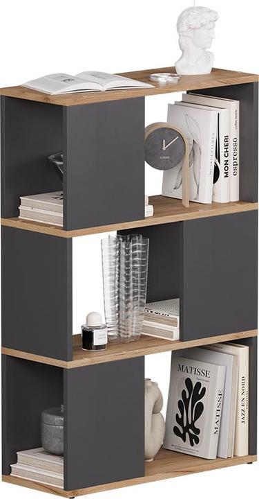 Actual product image Vichy Raumteiler Eneos, Anthrazit/Goldkraft Eiche, 60 x 94 cm