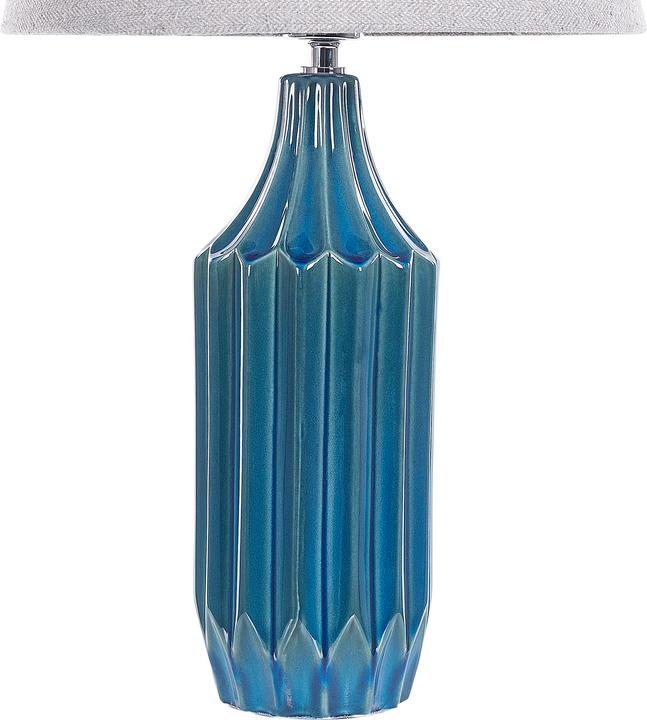 Produktbild Beliani Tischlampe blau 56 cm Trommelform ABAVA