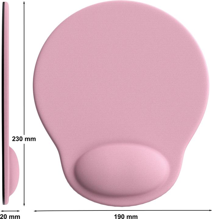Actual product image CSL Mouse Pad, Ergonomic Foam Office Mouse Pad, Wrist Relief, Pink