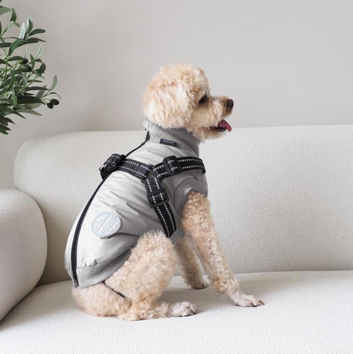 Produktbild Nordic Paws Dogcoat Thor with harness - Lightgrey - M (M, Hundemantel)
