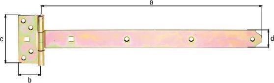 Immagine prodotto Alberts Erpice trasversale tipo 124 leggero, 400 x 33 mm zincato, strato spesso passivato (1 pz.)