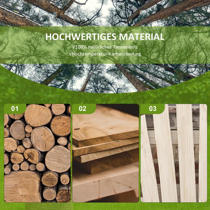 Produktbild Outsunny Gartenbank im Wagenrad-Design