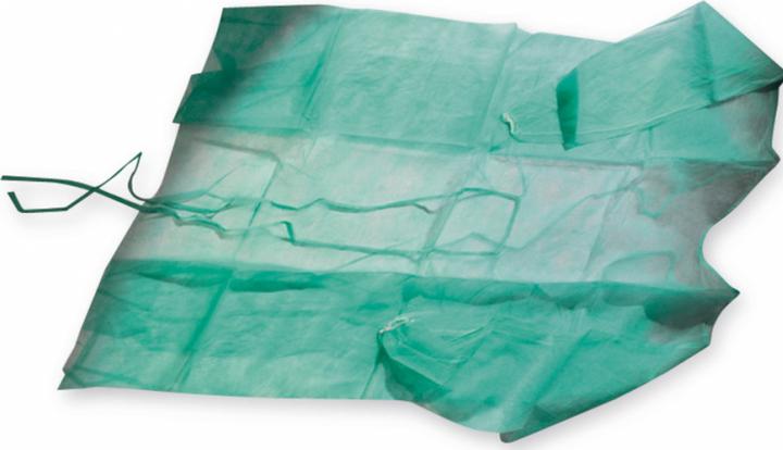 Produktbild Meditrade Schutzkittel 110x140cm grün (10 Stk)