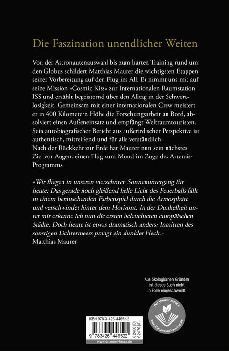 Immagine prodotto Cosmic Kiss (Tedesco, Matthias Maurer, Sarah Konrad, 2023)