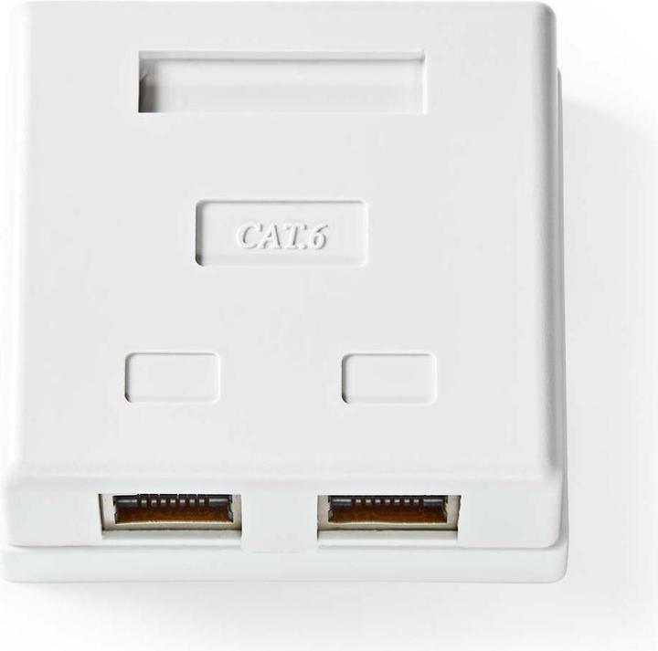 Immagine prodotto Nedis Scatola di rete da parete On-Wall 2 porte STP CAT6 dritte femmina placcate oro PVC Bianco Polybag