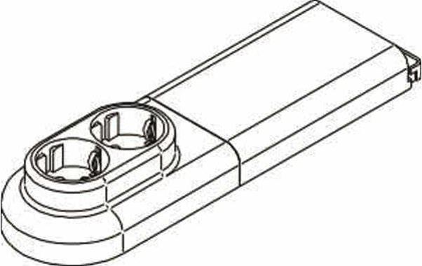 Actual product image Pollmann Slk-Tank 3651010 Floor socket white 2-fold