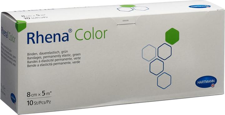 Produktbild Rhena Color Elastische Binden 8cmx grün offen