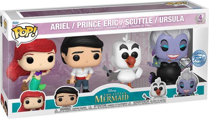Immagine prodotto Funko POP! Disney: Ariel/Eric/Scuttle/Ursula 4PK EXM DGLT