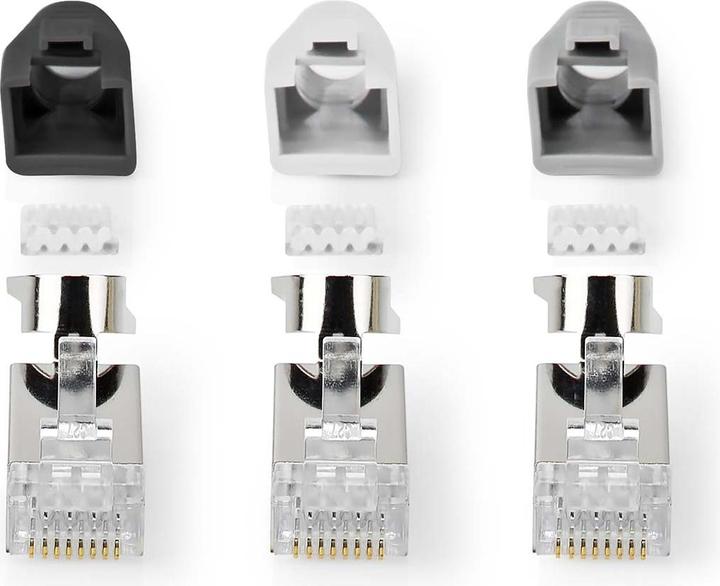 Produktbild Nedis RJ45-Stecker | RJ45 Pass Through | Festes/verseiltes FTP CAT7 | Gerade | Vergoldet | 10 Stück (F/UTP, CAT7)