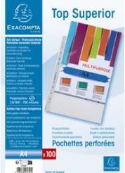 Energy Label Exacompta pack of 100 A4 brochure pockets, PP smooth, high quality - Crystal (100 x)