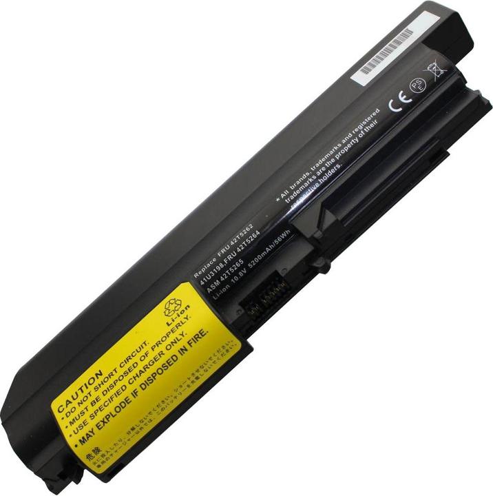 Actual product image Lenovo Battery Thinkpad R61 series, R400 series, T61 series (6 Cells, 5200 mAh)
