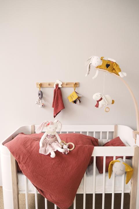Actual product image Kikadu Bed linen muslin rust