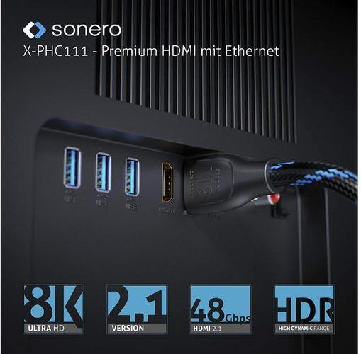 Immagine prodotto Sonero HDMI (Typ A) — HDMI (Typ A) (5 m, HDMI)