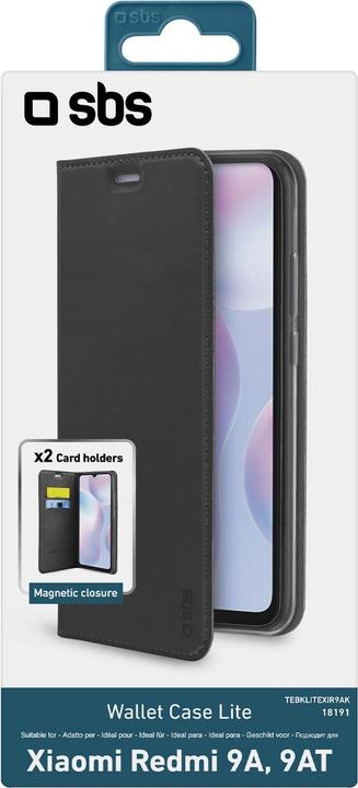 Immagine prodotto SBS Book Wallet Lite Xiaomi Redmi 9A/Redmi 9AT, nero (Xiaomi Redmi 9AT, Xiaomi Redmi 9A)