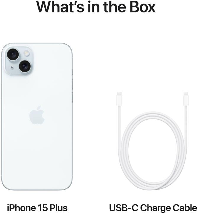 Produktbild Apple iPhone 15 Plus (128 GB, Blue, 6.70", SIM + eSIM, 48 Mpx, 5G)