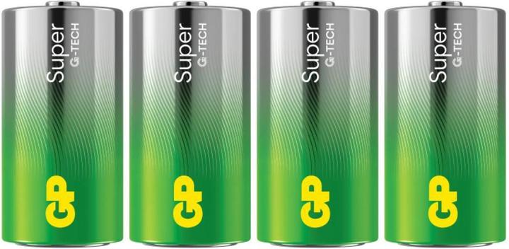 Actual product image GP Batteries Super Alkaline Battery C Baby 1.5V Pack of 4 (4 pcs., C)