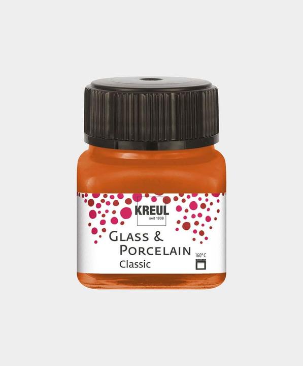 Actual product image Kreul Glass & Porcelain Classic Metallic, porcelain and glass paint (Copper, 20 ml)
