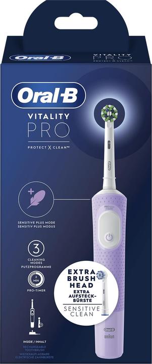 Image du produit Oral-B Vitality Pro Brosse à dents rotative vibrante pour adultes Violet (Brosse à dents oscillo-rotative)